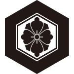 亀甲に竪剣花菱紋