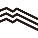 黄紫紅三つ引き紋