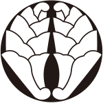 石持ち地抜き抱き杏葉紋