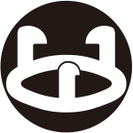 石持ち地抜き据え五徳紋