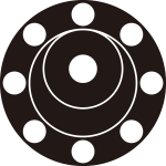 石持ち地抜き八曜に月星紋