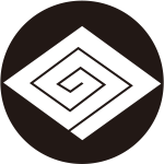 石持ち地抜き稲妻菱紋