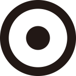 石持ち地抜き蛇の目紋