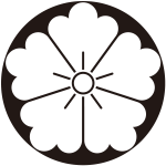 石持ち地抜き唐花紋