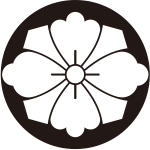 石持ち地抜き剣花菱紋