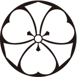 石持ち地抜き剣片喰紋