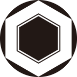 石持ち地抜き亀甲紋