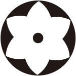 石持ち地抜き梔子紋