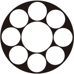 石持ち地抜き九曜紋