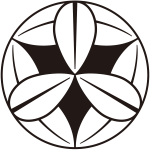 石持ち地抜き九枚笹紋