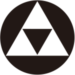 石持ち地抜き三つ鱗紋