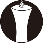 石持ち地抜き蝋燭紋