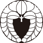 石持ち地抜き下り藤紋