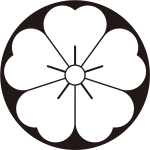 石持ち地抜き桜紋