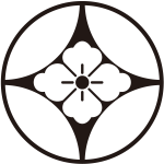 石持ち地抜き七宝に花菱紋