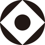 石持ち地抜き隅立て角に一つ星紋