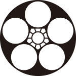 石持ち地抜き梅鉢紋