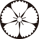 石持ち地抜き山口撫子紋