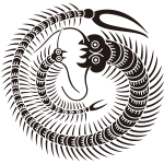 子持ち百足の丸紋