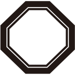 子持ち隅切り角紋