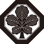 子持ち隅切り角に立ち梶の葉紋