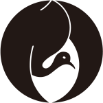 降り光琳鶴の丸紋