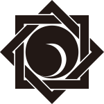 組合い角に右一つ巴紋