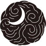 雲丸に地抜き月紋