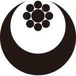 真向い月に九曜紋