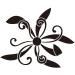 真向き蘭の花紋