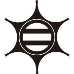 鞠鋏みに二つ引き紋