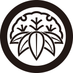 丸に中陰雪持ち笹紋