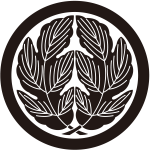 丸に抱き菊の葉紋