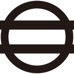 丸に出二つ引き紋