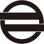 丸に出二つ引き（３）紋