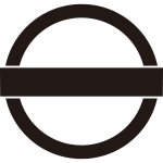 丸に出一つ引き紋