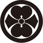 丸に二つ剣片喰紋