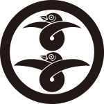 丸に二つ結び雁金紋