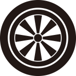 丸に八本骨車紋