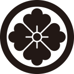丸に花角紋