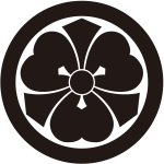 丸に離れ剣片喰紋