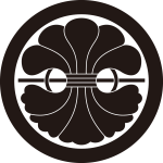 丸に紐付き変り結綿紋