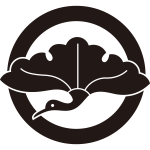 丸に銀杏鶴（２）紋