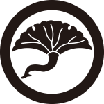 丸に銀杏鶴（３）紋