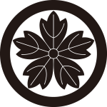丸に五つ葉牡丹紋