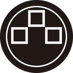 丸に地抜き三つ石紋