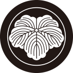 丸に地抜き蔦紋