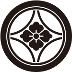 丸に陰七宝に花菱紋