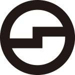 丸に鍵折れ一つ引き紋