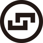 丸に角二つ引き紋